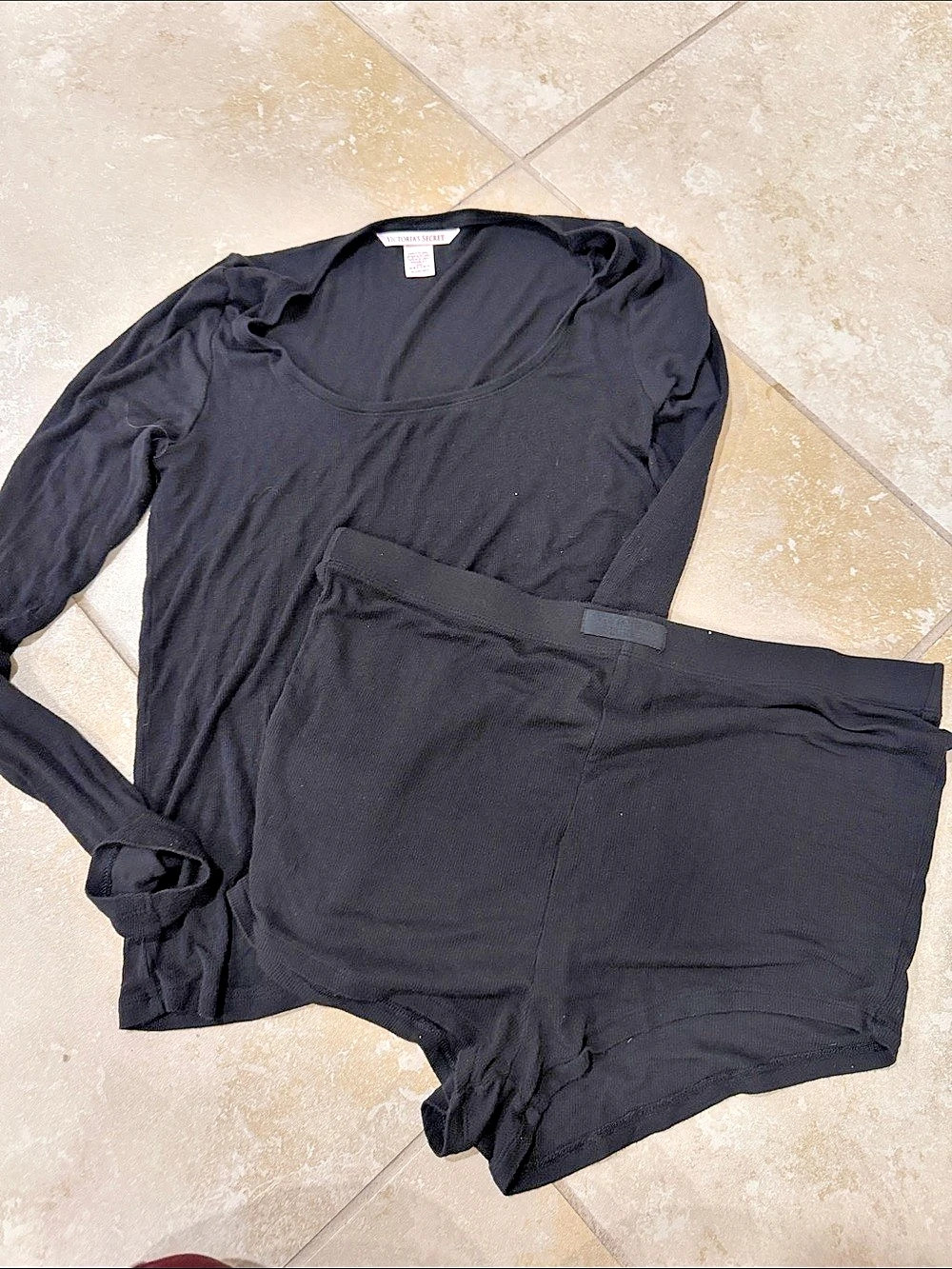 Victoria's Secret Black Long Sleeve pajama set